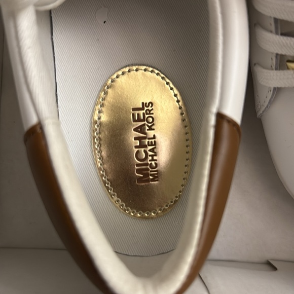 NIB MICHAEL MICHAEL KORS IRVING STRIPE LACE UP LEATHER sneakers SZ10 new in box - Picture 9 of 11